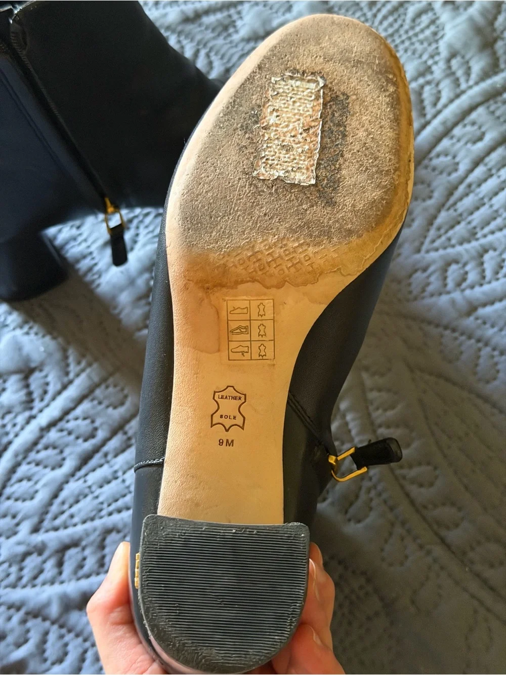 Tory Burch Black Leather Brooke Heel Ankle Boots